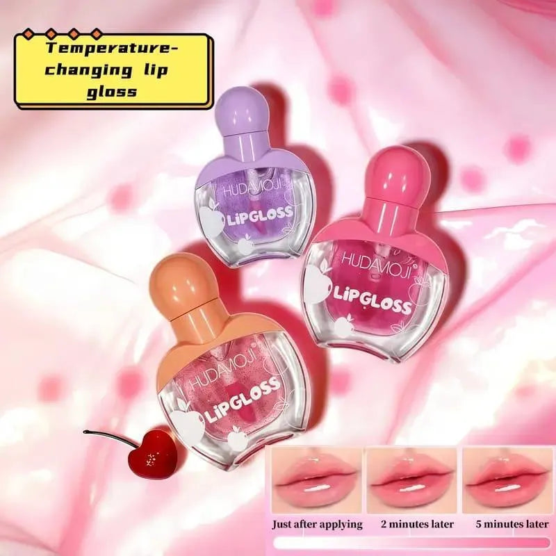 Hudamoji Sweet & Fragrant Lip Gloss – High Pigmented Glossy Pink (Pack of 2)