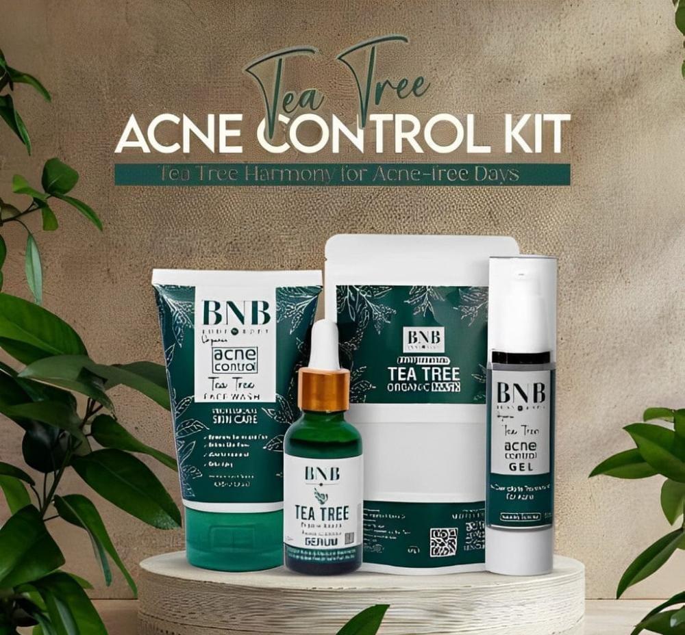 Tea Tree Acne Control Kit – 4 Pcs Skincare Set for All Skin Types