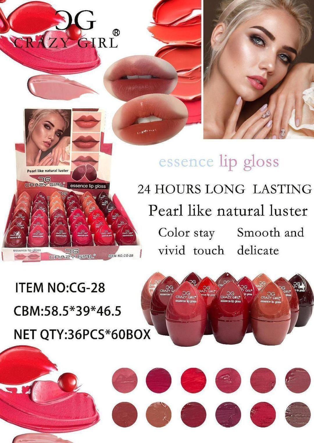 Egg-Shaped Hydrating Lip Gloss - Velvet Glossy Finish (Pack of 2)
