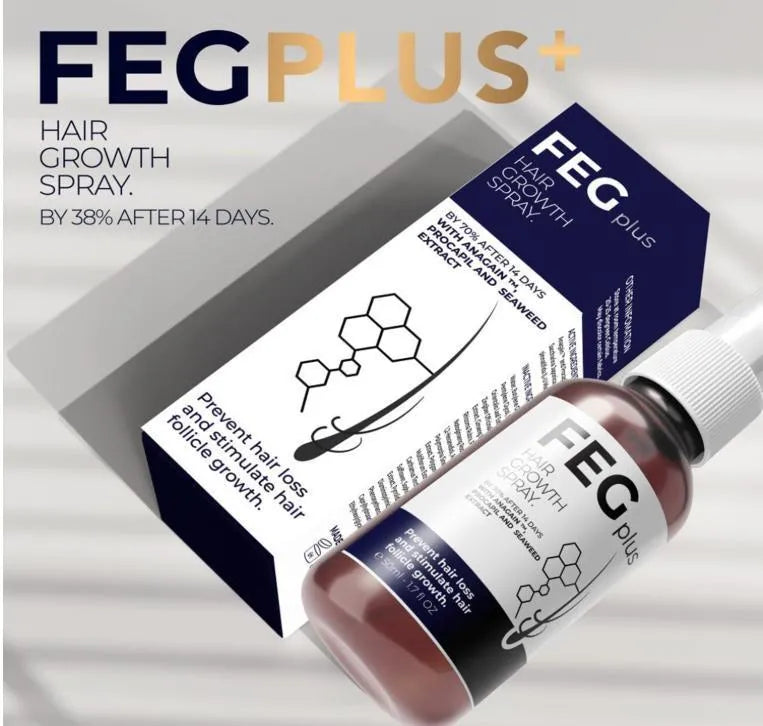 FEG Plus Hair Growth Spray – Advanced Anti-Hair Loss Formula with Anagain™ & Procapil