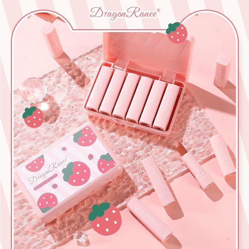 DragonRanee Matte Lipstick Set (Pack of 6) – Long Lasting & Smudge-Proof Shades