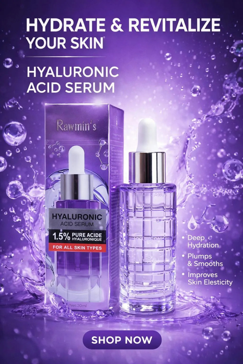 Ravink’s Hyaluronic Acid Serum – Ultimate Hydration & Dark Spot Correction