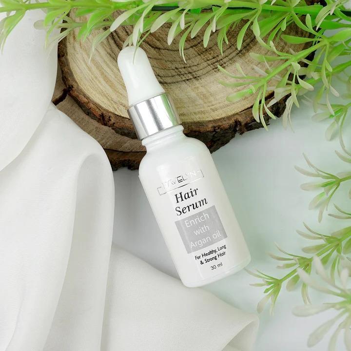 Hair Serum with Argan Oil 30ml White Glass Bottle