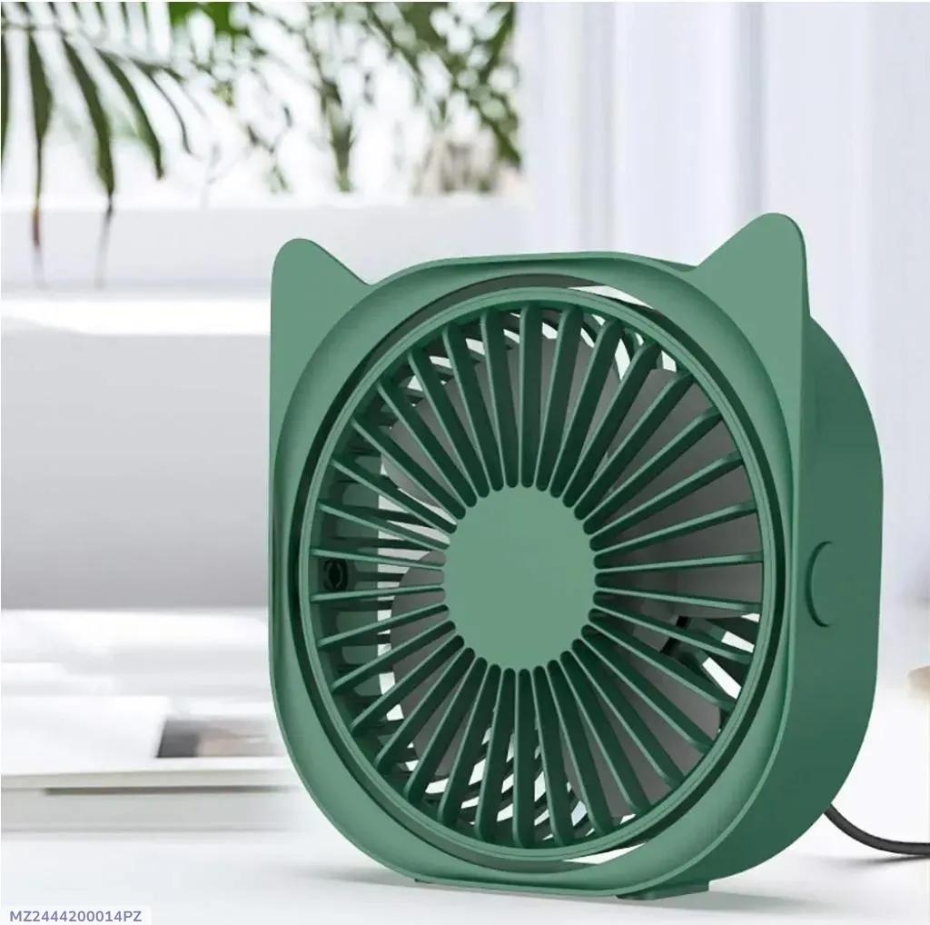Green Cat Portable Mini Fan – Cute Handheld & Desktop Cooling Fan for Home, Office & Travel