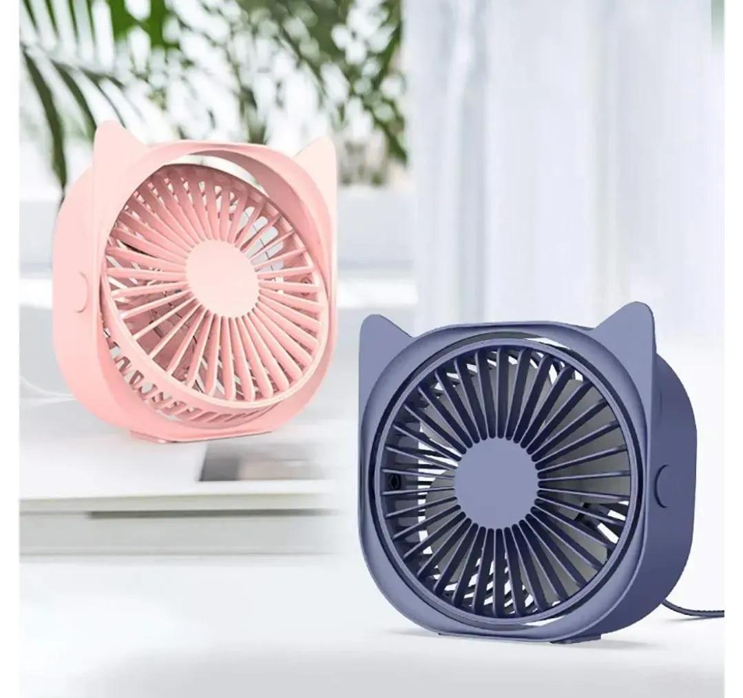 Green Cat Portable Mini Fan – Cute Handheld & Desktop Cooling Fan for Home, Office & Travel