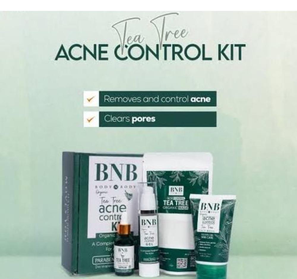 Tea Tree Acne Control Kit – 4 Pcs Skincare Set for All Skin Types