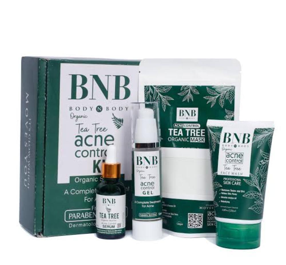 Tea Tree Acne Control Kit – 4 Pcs Skincare Set for All Skin Types