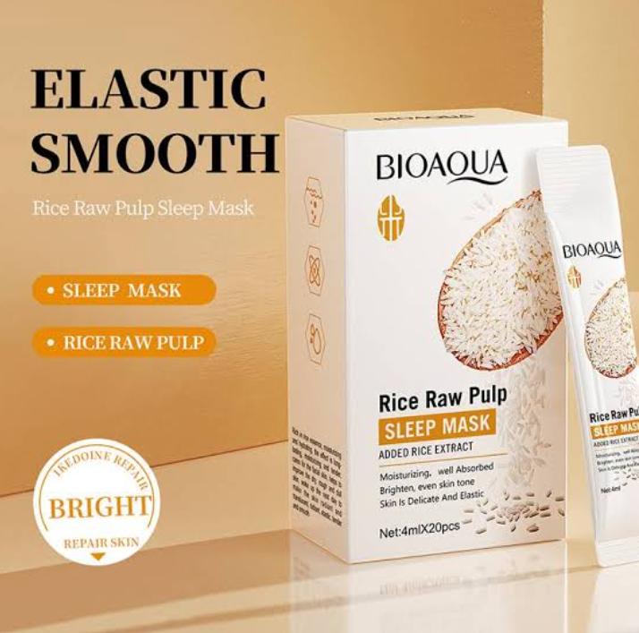 Bioaqua Rice Sleep Mask 5 Pack Whitening Cream 4ml
