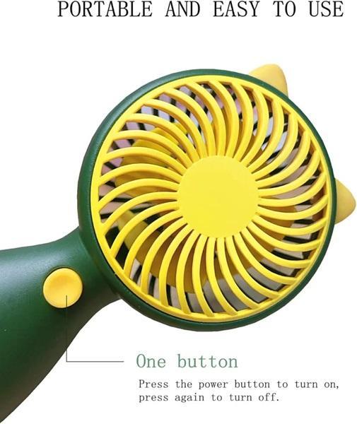 Pocket-Breeze Portable Handheld Fan – Compact Rechargeable Mini Fan with Cute Ear Design