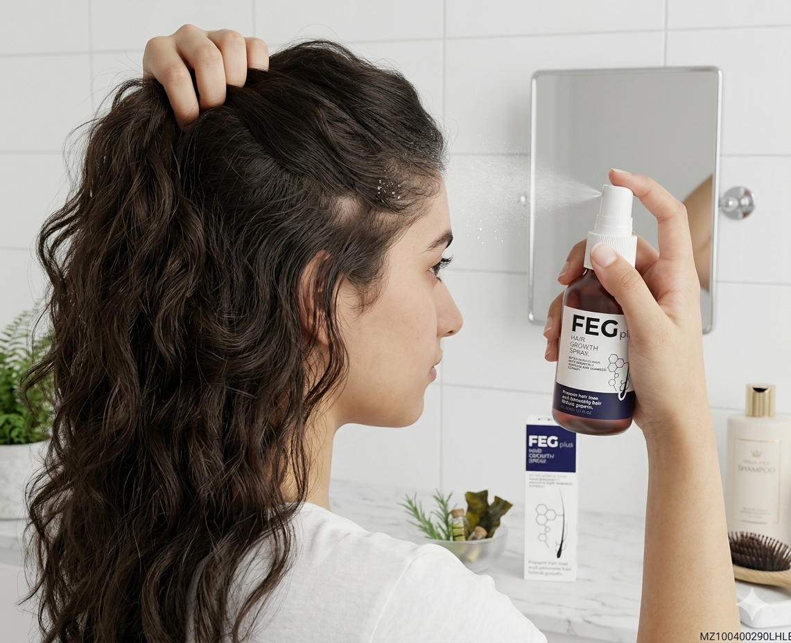 FEG Plus Hair Growth Spray – Advanced Anti-Hair Loss Formula with Anagain™ & Procapil