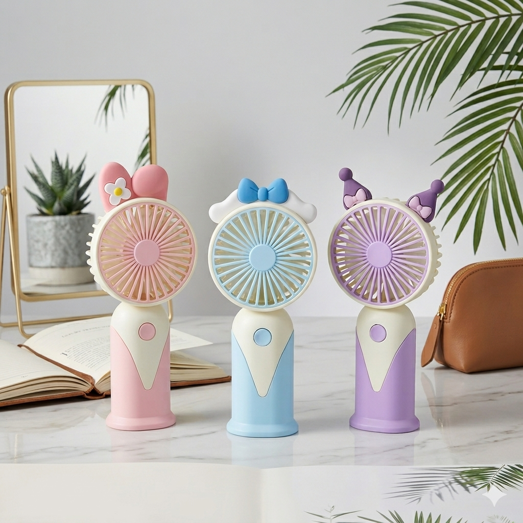 Bunny & Bow Sanrio Theme Mini Handheld Fan