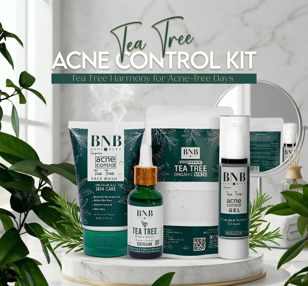 Tea Tree Acne Control Kit – 4 Pcs Skincare Set for All Skin Types