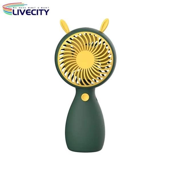 Pocket-Breeze Portable Handheld Fan – Compact Rechargeable Mini Fan with Cute Ear Design